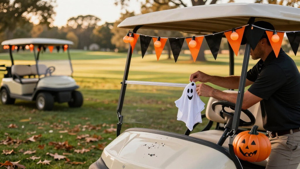 Halloween golf cart decorations