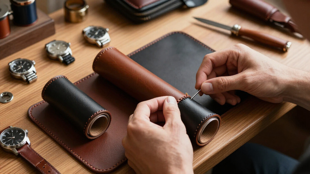 leather watch rolls for international trips