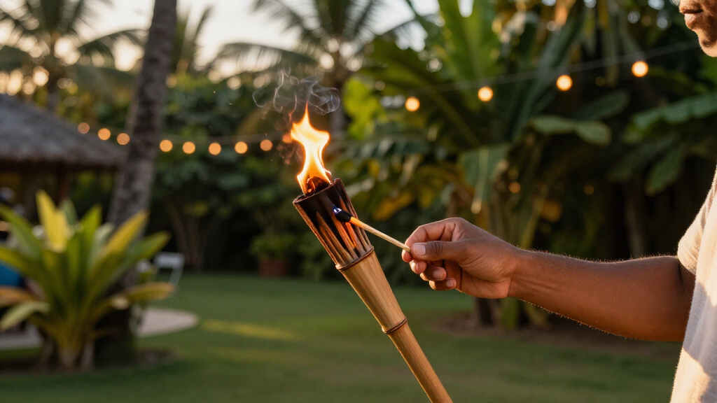 tiki torches