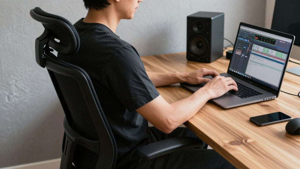 ergonomic studio chair for long sessions