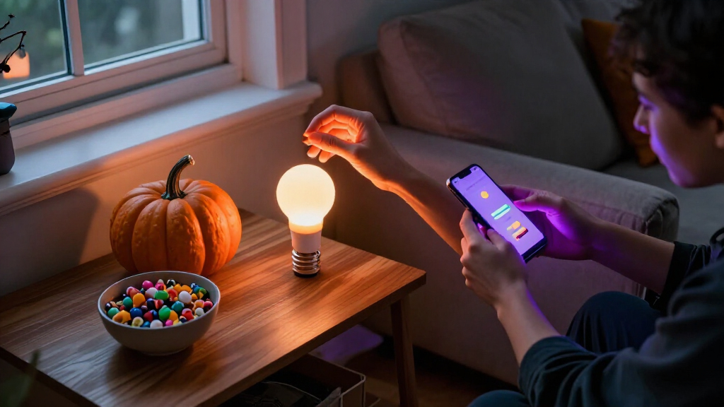 smart Halloween light bulbs