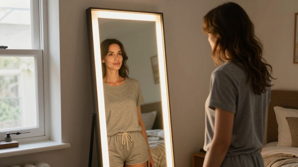 best full length beauty mirror with lighting