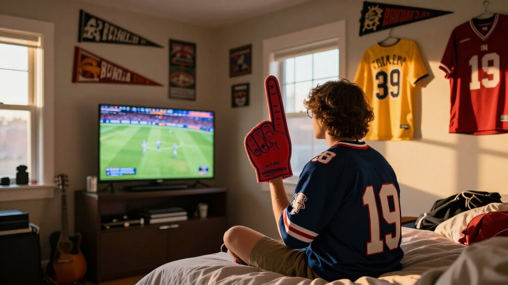 sports fan dorm room decor