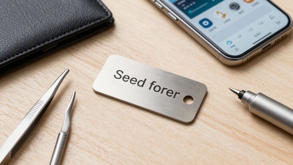 best titanium seed phrase backup plate for fire protection
