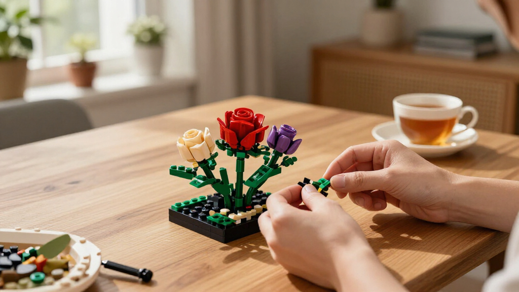 lego roses building kits gifts