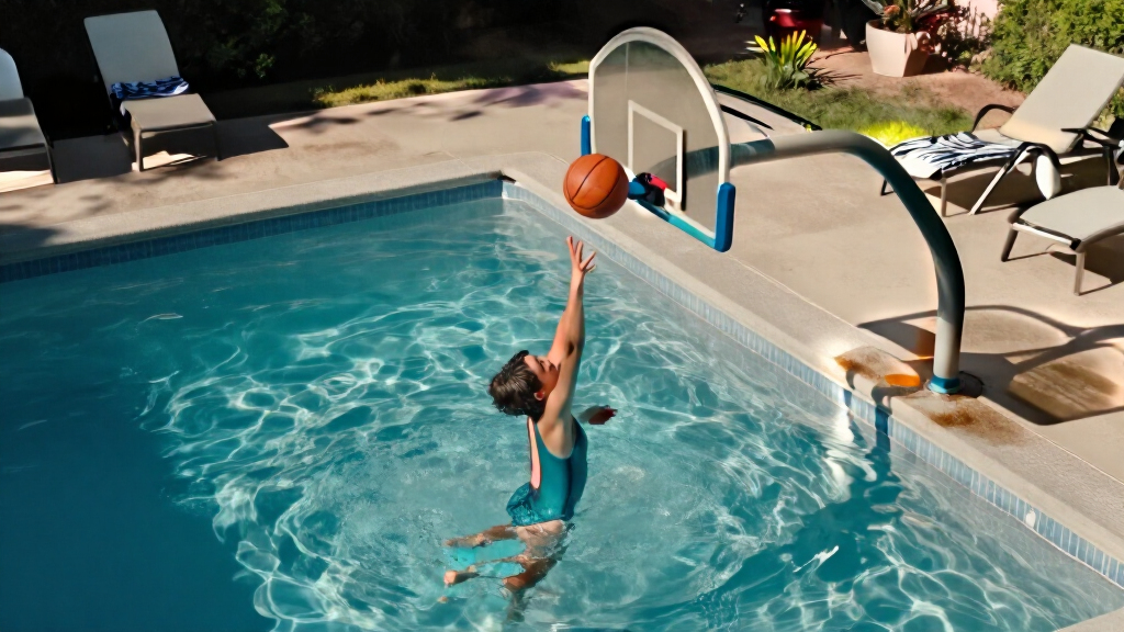 pool basketball hoops