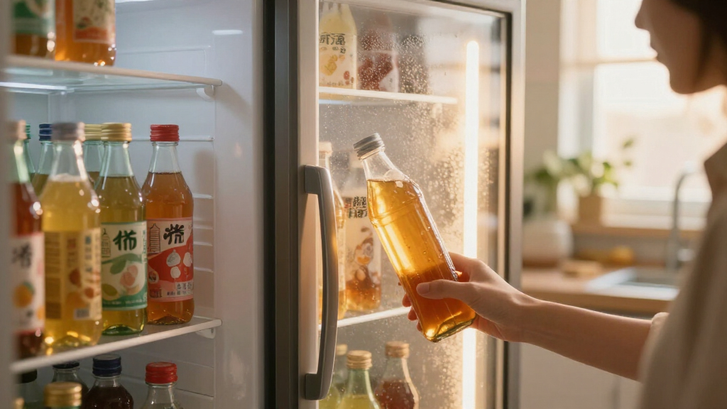 beverage refrigerator for bottled tea