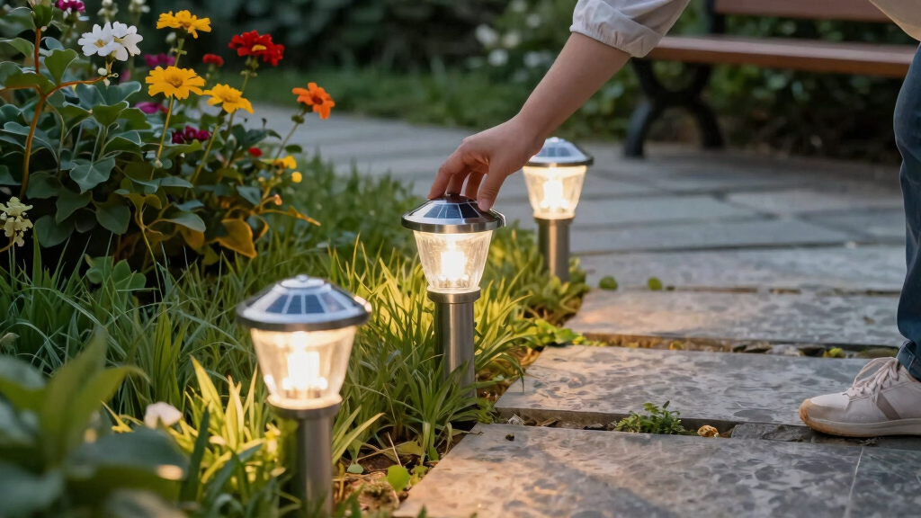 solar-powered garden lights