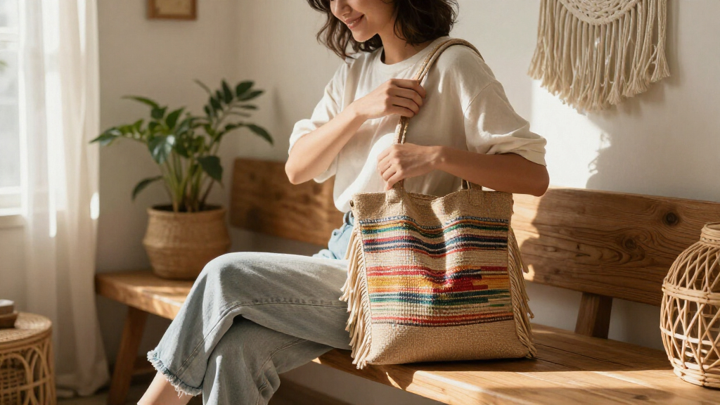 boho tote bag