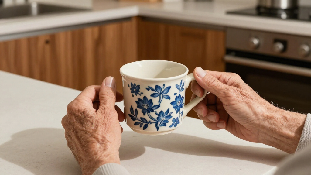 two handled ceramic mug seniors