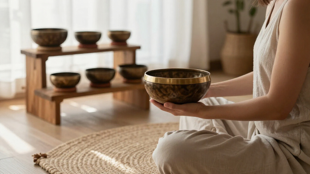 best singing bowl display stand premium