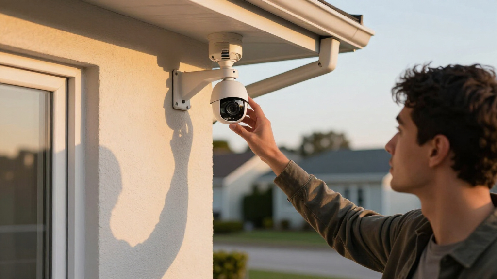 security camera system with spotlight and siren