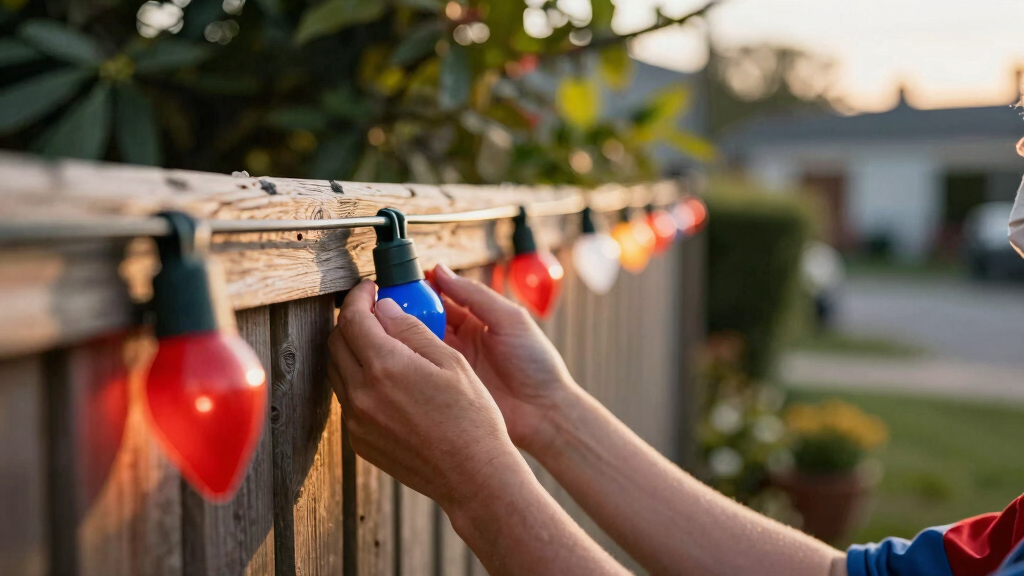 patriotic outdoor string lights