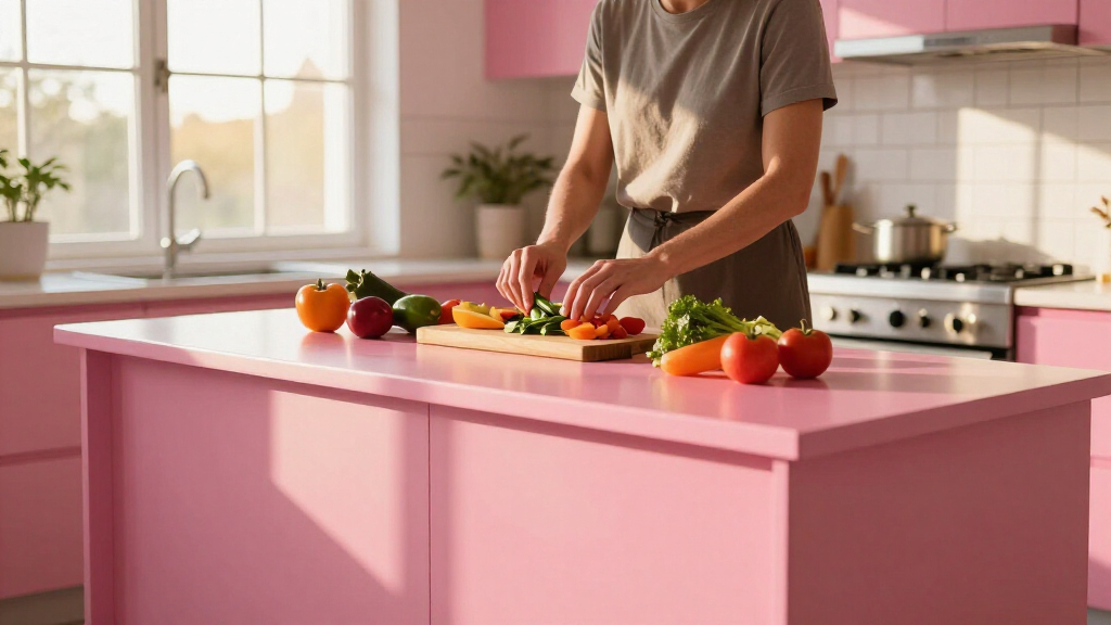 best pink kitchen islands