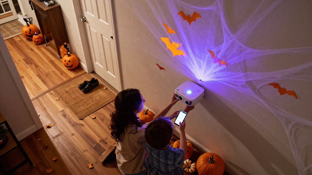 smart Halloween projector lights