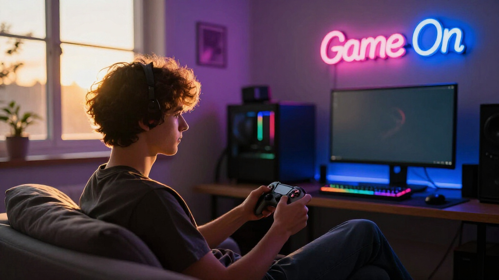 gaming neon wall sign