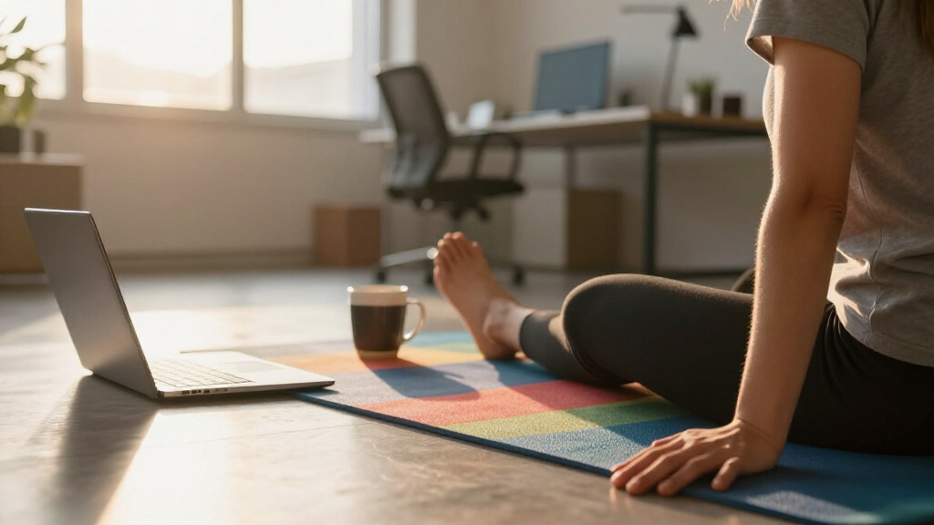 yoga mats for desk stretches