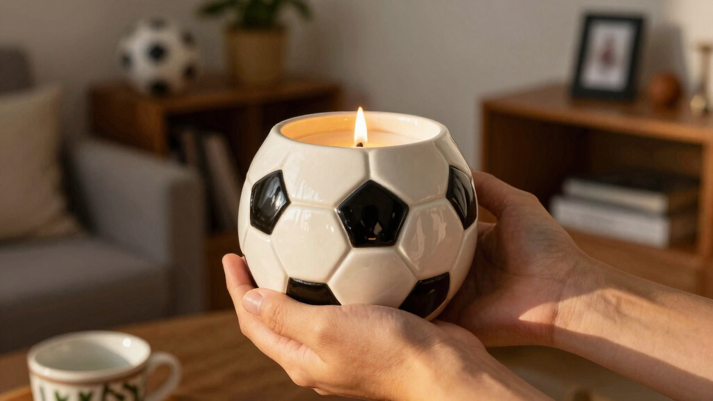 soccer-themed candle holders