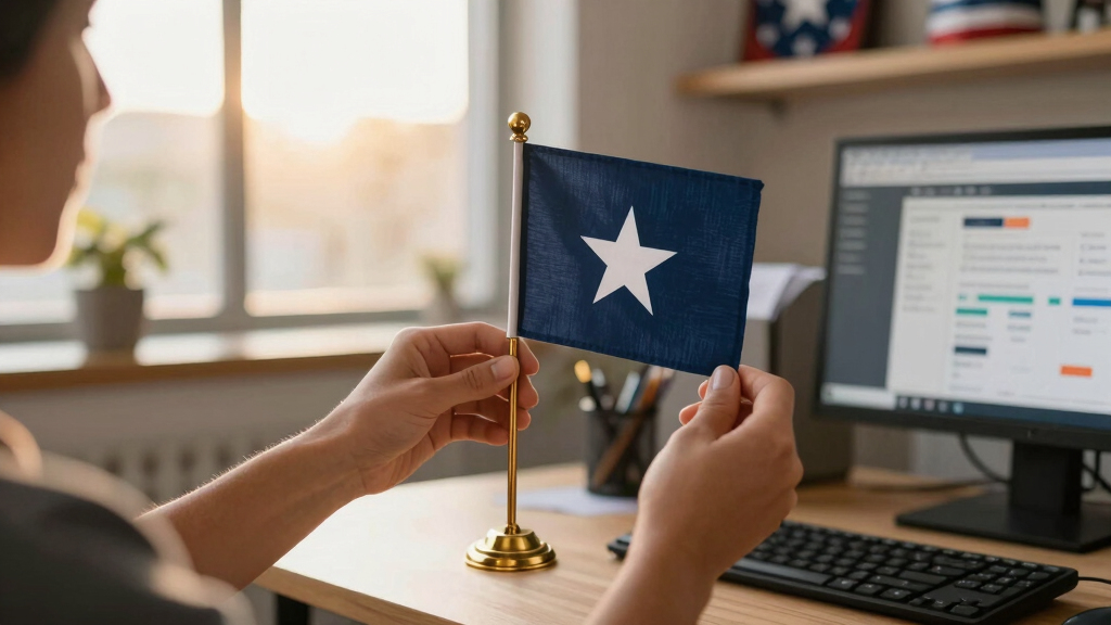 patriotic office decor