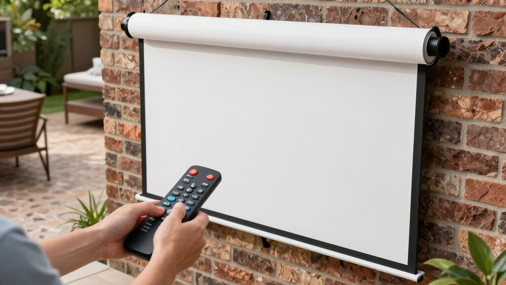 best 100 inch motorized projector screen