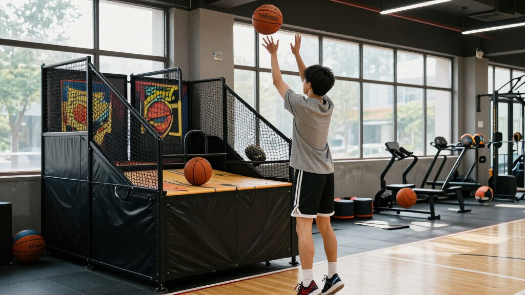 best space saving basketball arcade game for sports basement