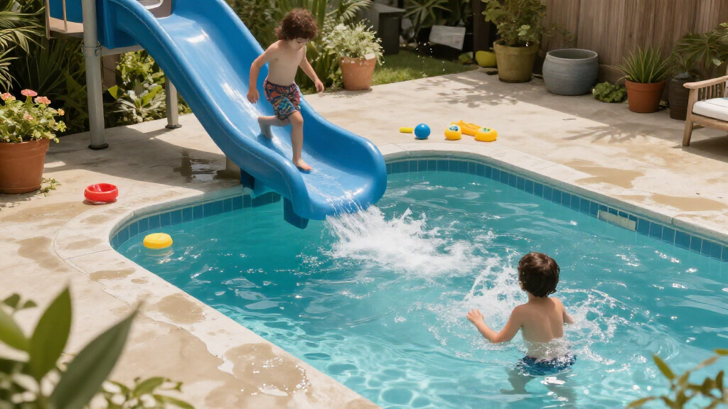 backyard pool slides