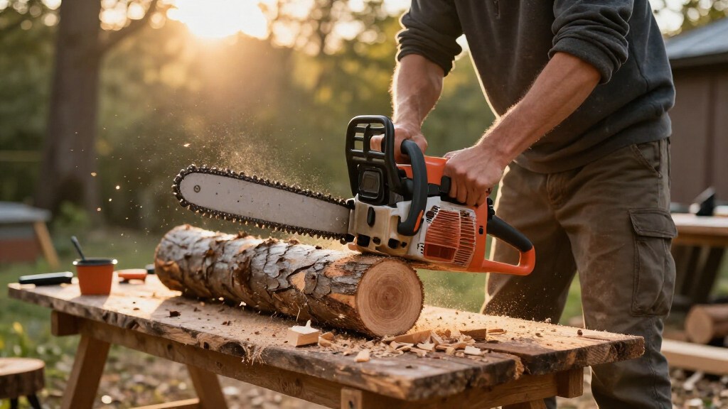 gas-powered chainsaws