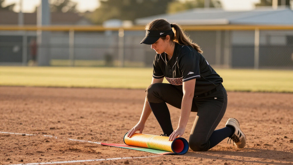 pitching lane mats for softball bullpens