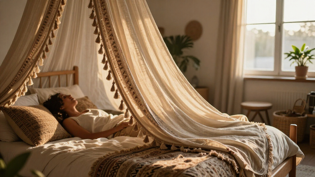 boho bed canopies