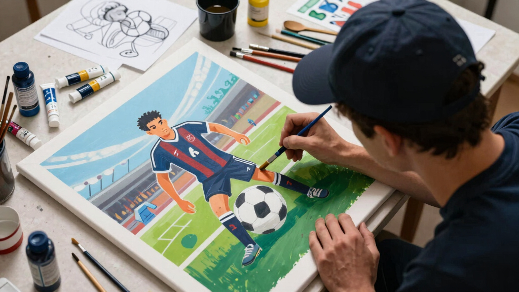 soccer fan art prints