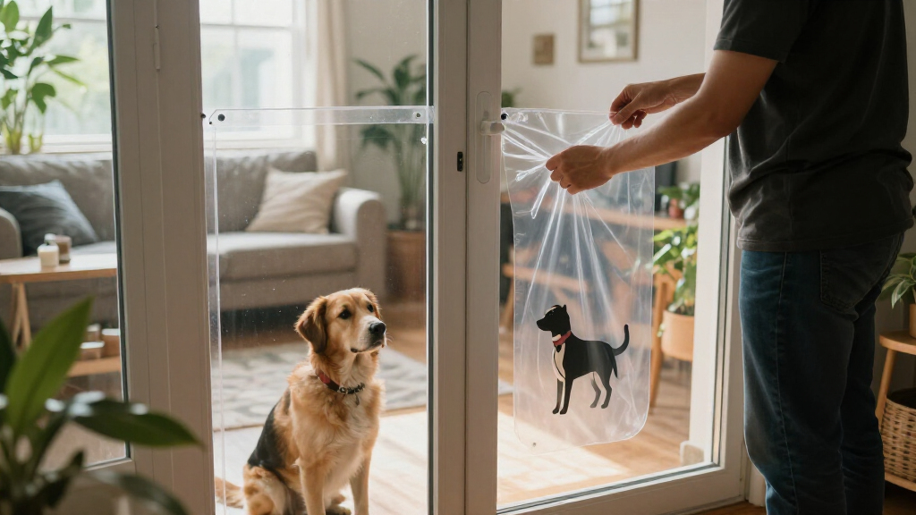window cling dog barrier
