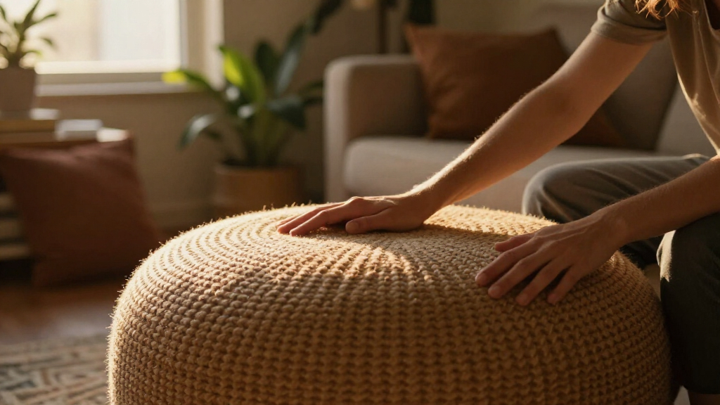 boho ottomans