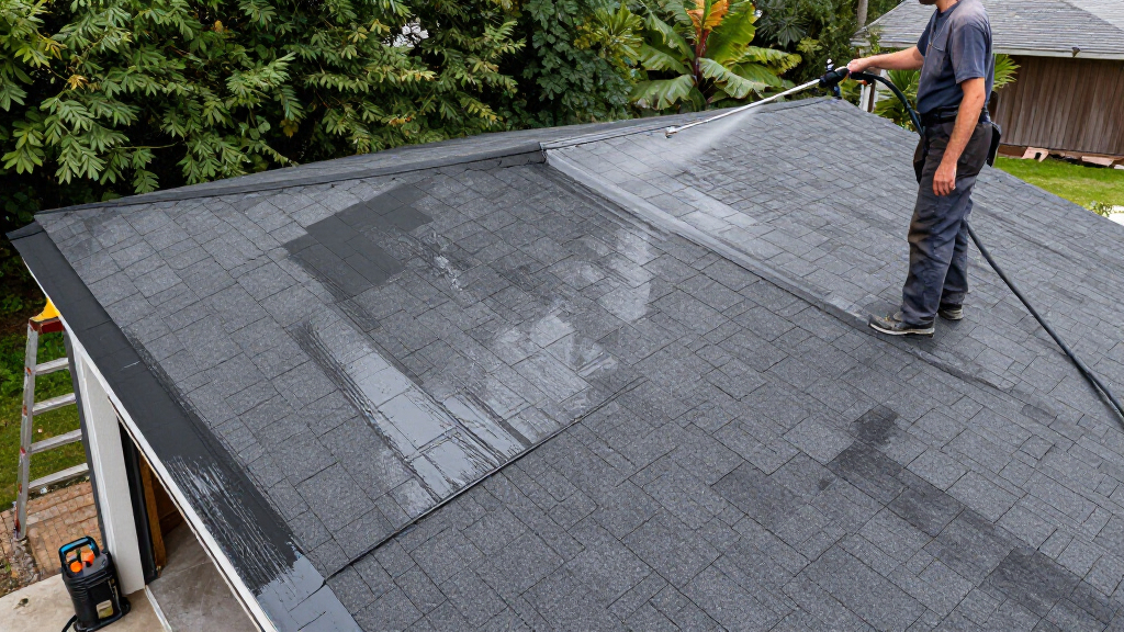 airless sprayer for spraying roof coatings