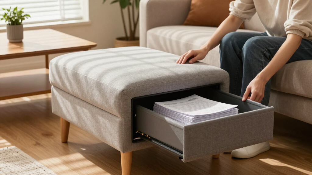 best filing ottomans for hidden document storage