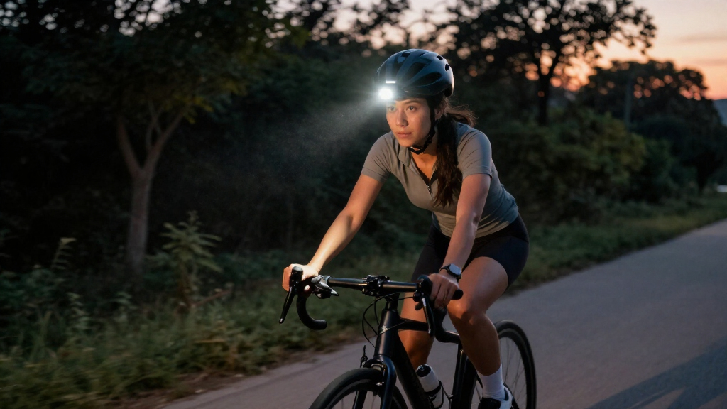 bicycle headlight for night riding