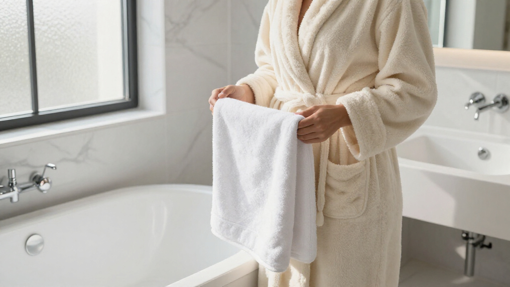 luxury bathrobe and towel sets