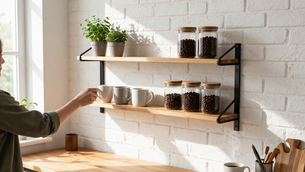 best floating coffee station shelf system