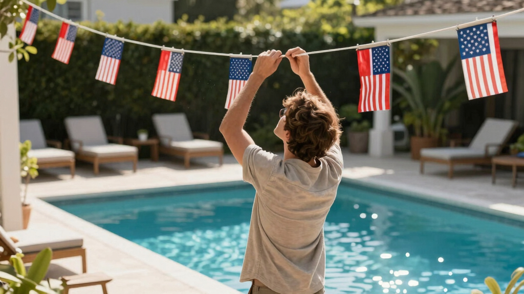 patriotic outdoor string lights