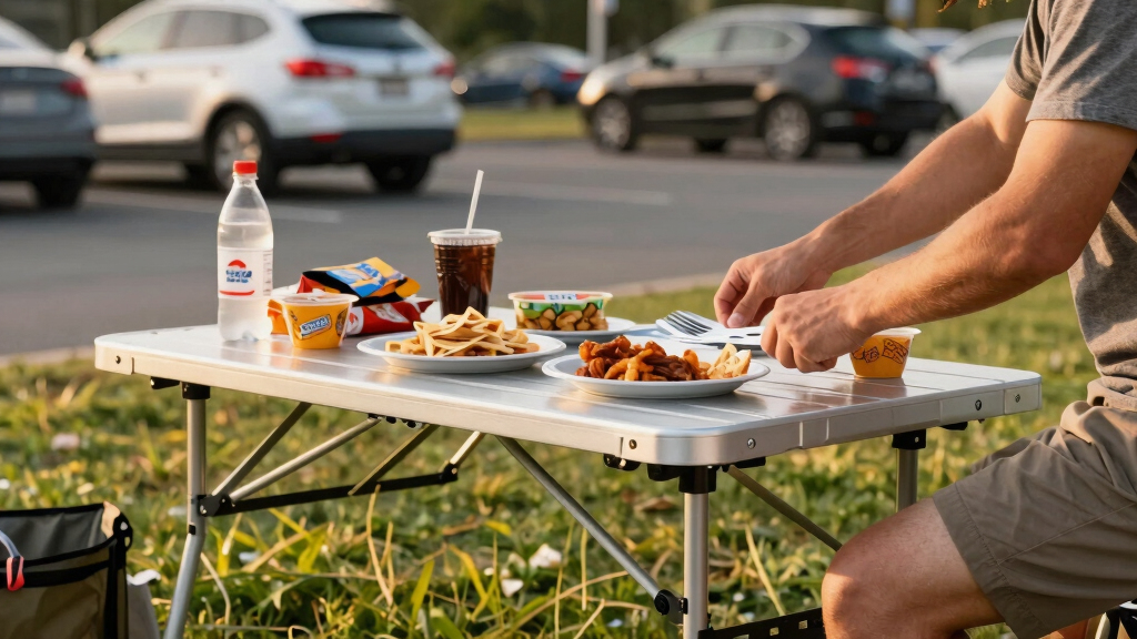 portable outdoor tailgating tables