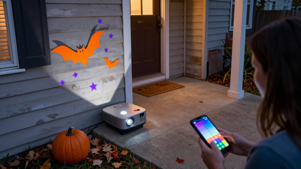 smart Halloween projector lights