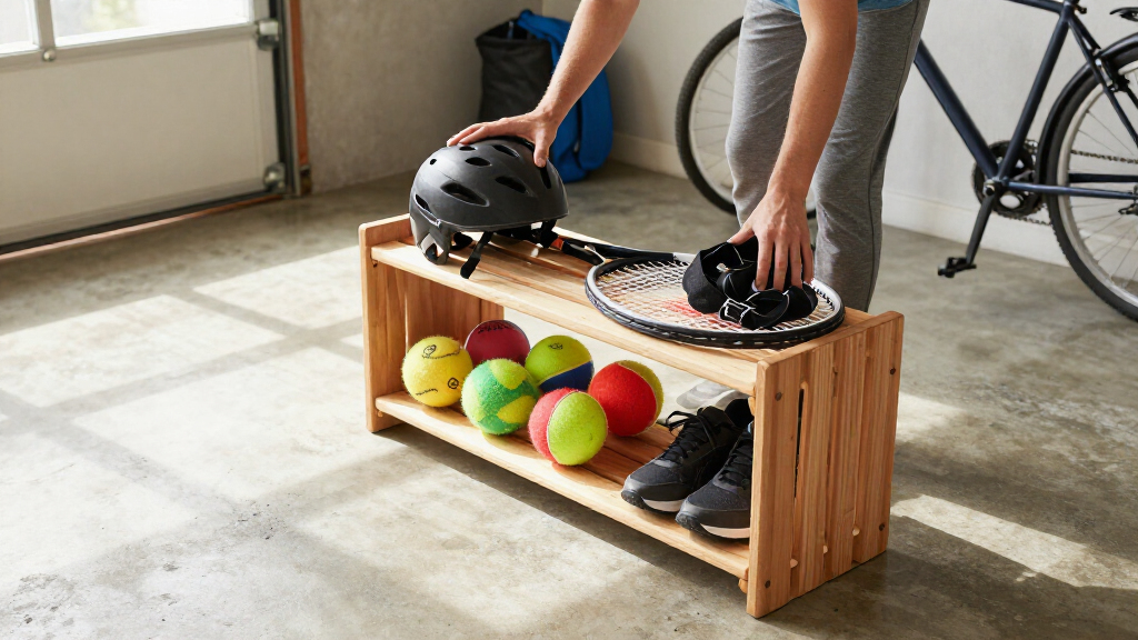 sports equipment storage rack