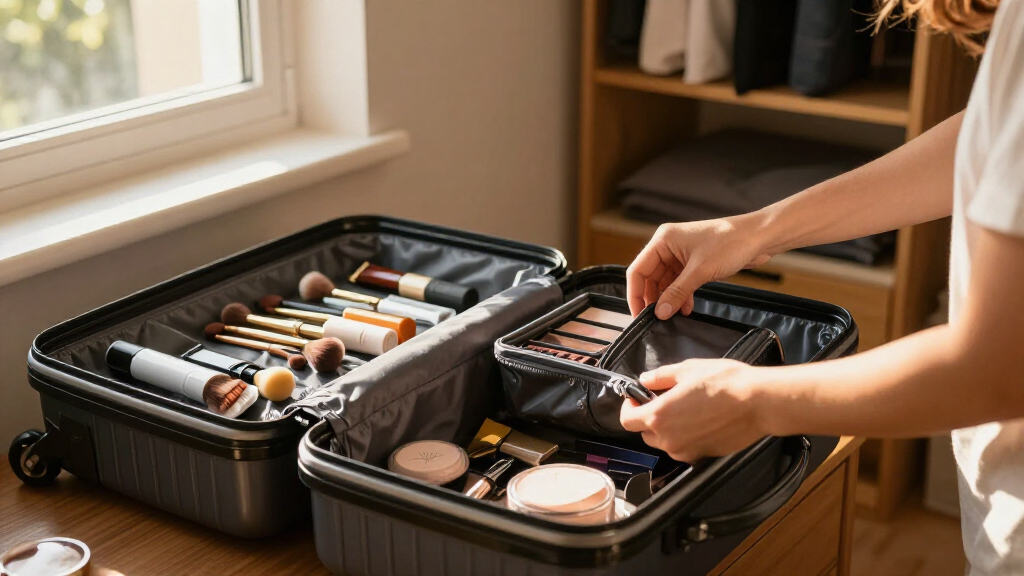 hard shell makeup cases for international trips