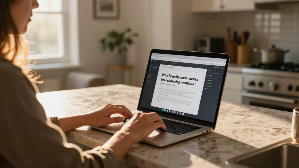Who benefits most from a local publishing workflow?