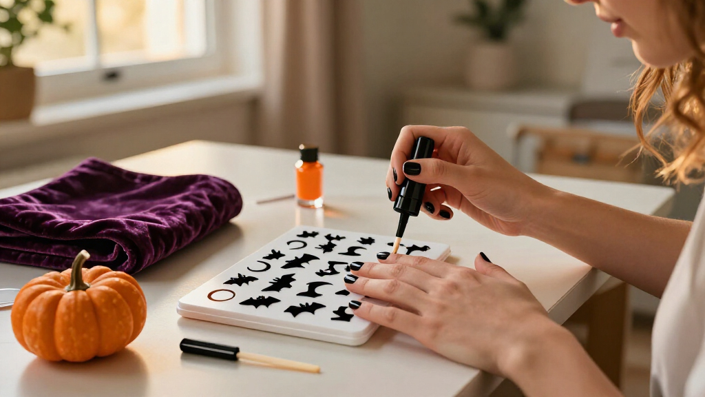 Halloween nail art stamping plates