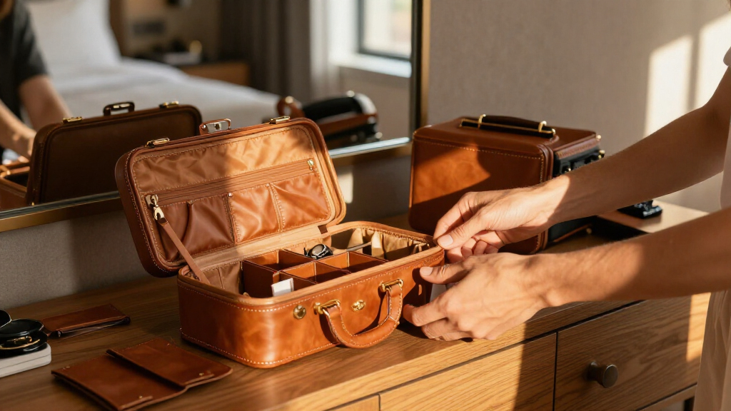 leather jewelry travel organizers for business travel