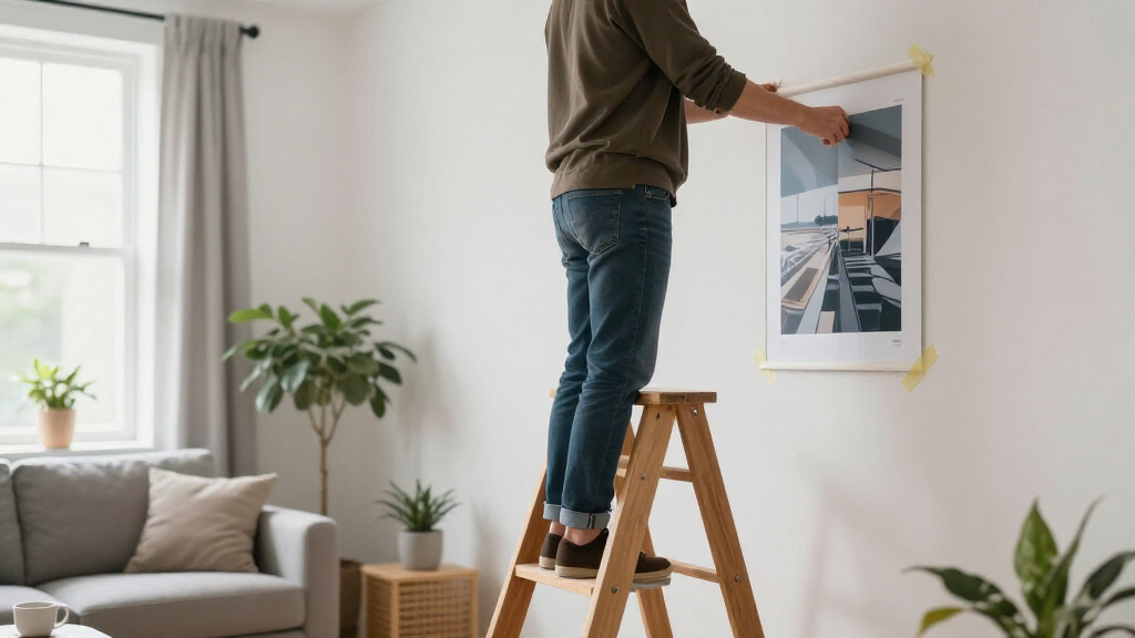 way to hang a poster