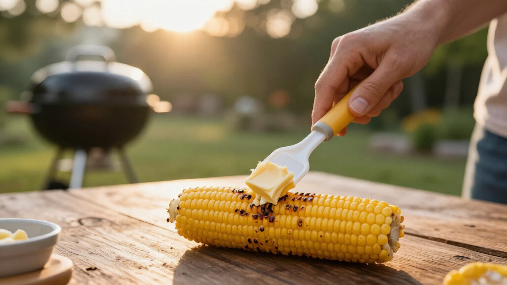 plastic corn butterer tool