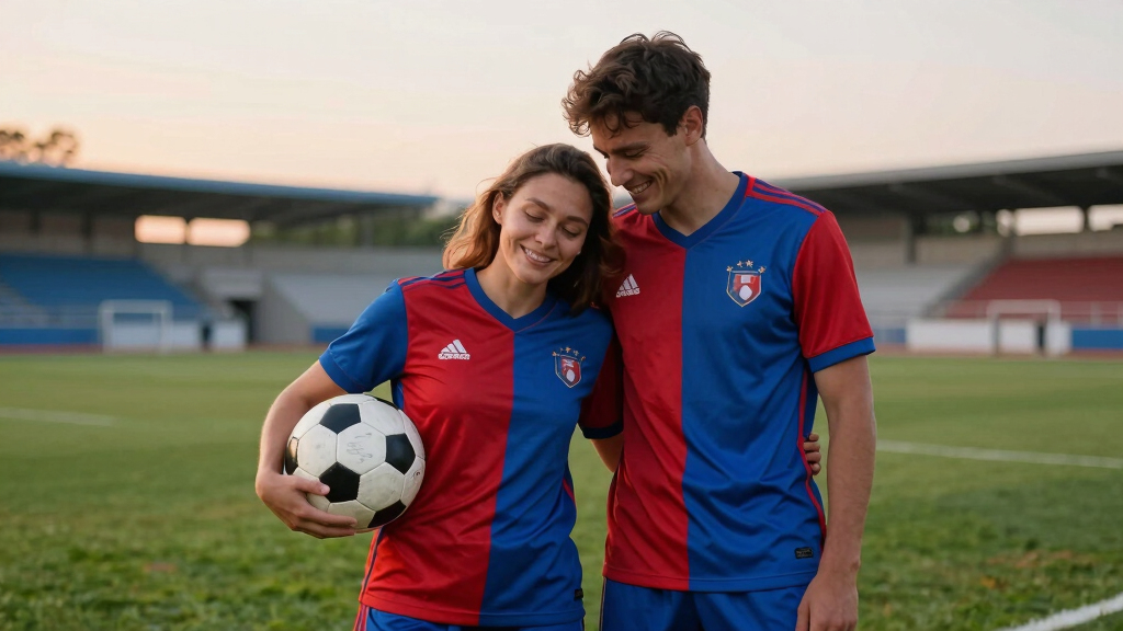 couples matching soccer jerseys