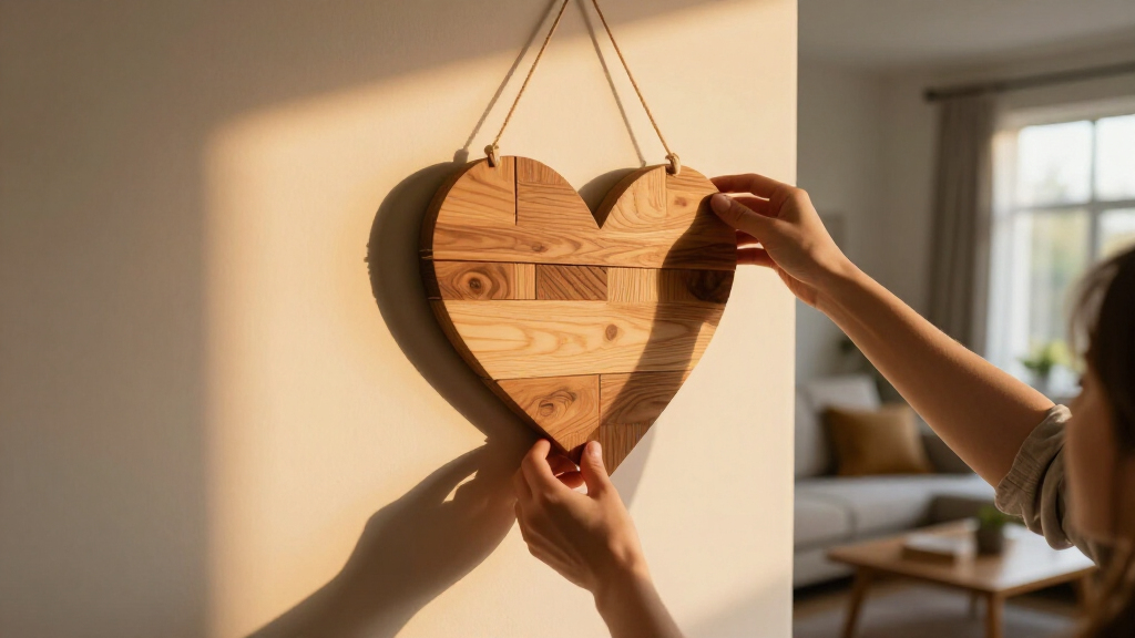 heart-shaped wall art