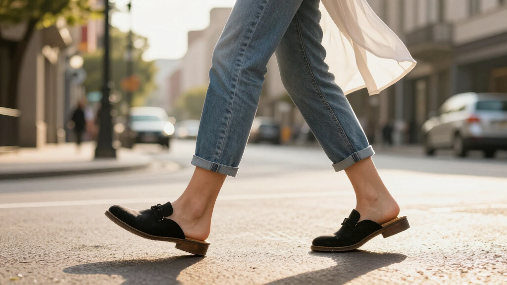 best black mule shoes